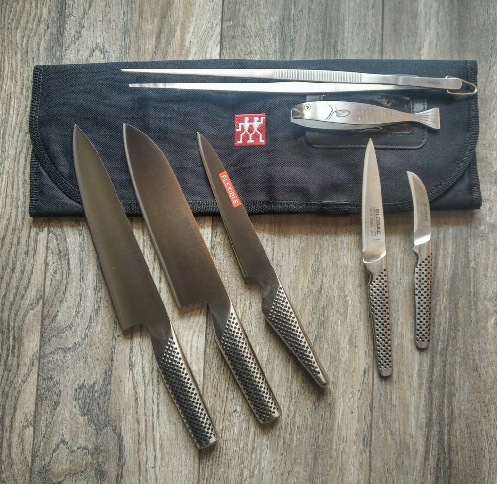 Set completo Chef coltelli Global con accessori