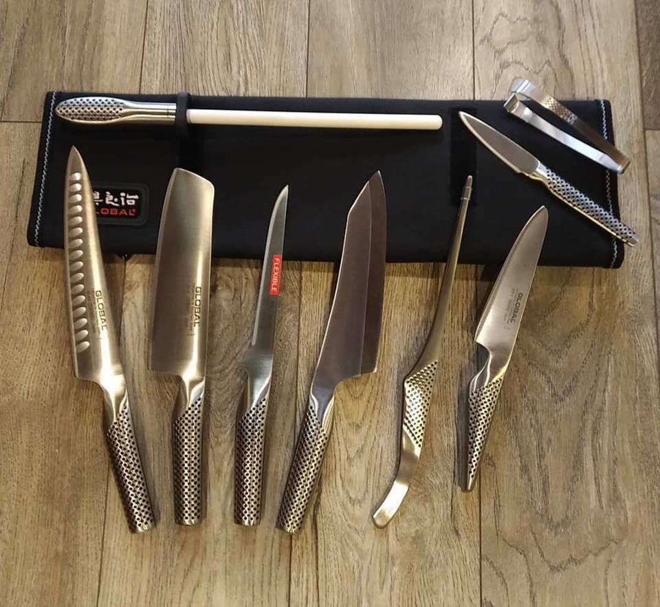 Set completo Chef 9 pz coltelli Global Professionali